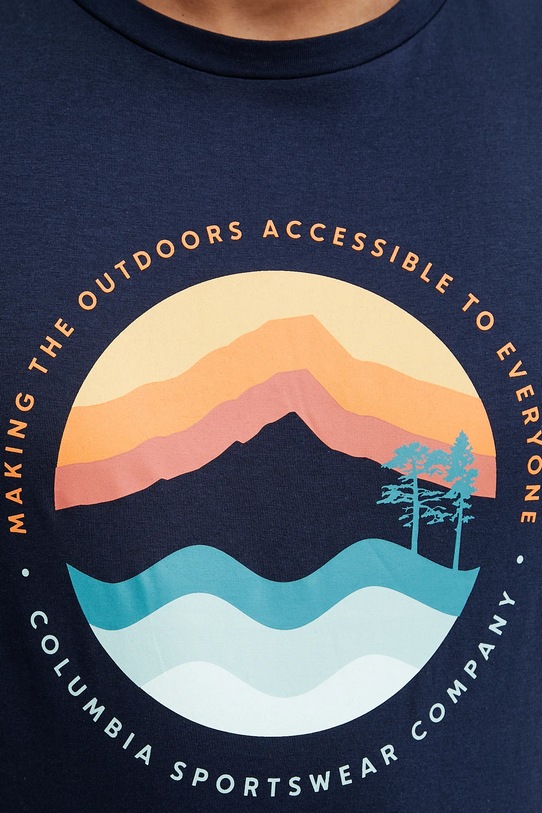 Columbia tricou din bumbac Path Lake 1934814. bleumarin