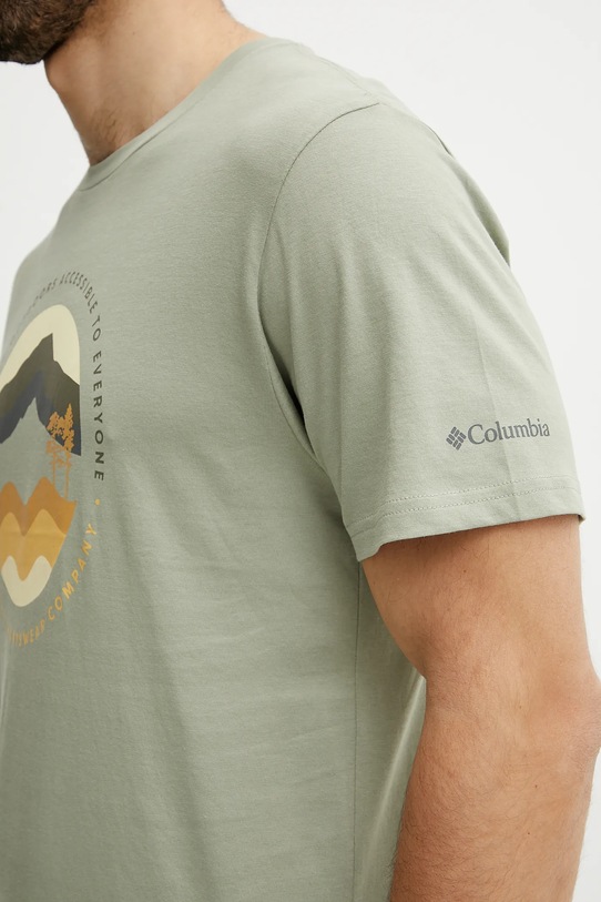 Хлопковая футболка Columbia Path Lake зелёный 1934814.