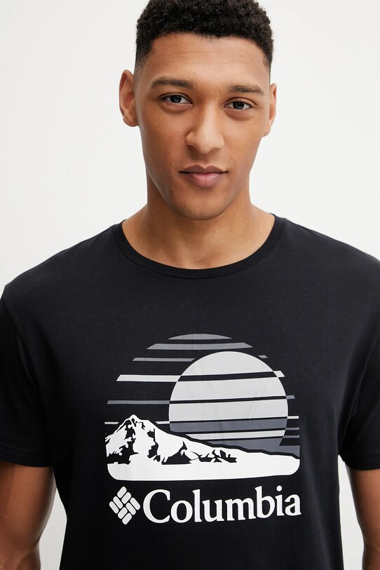 Columbia tricou din bumbac Path Lake negru 1934814.
