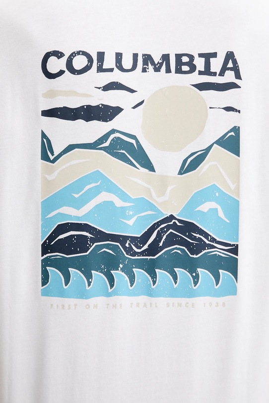 Bavlnené tričko Columbia Explorers Canyon 2036451. biela
