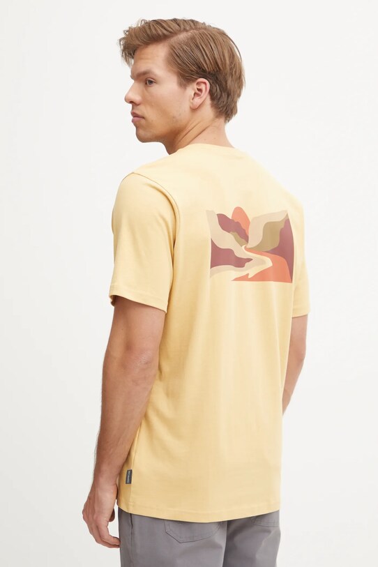Columbia tricou din bumbac Explorers Canyon print galben 2036451.