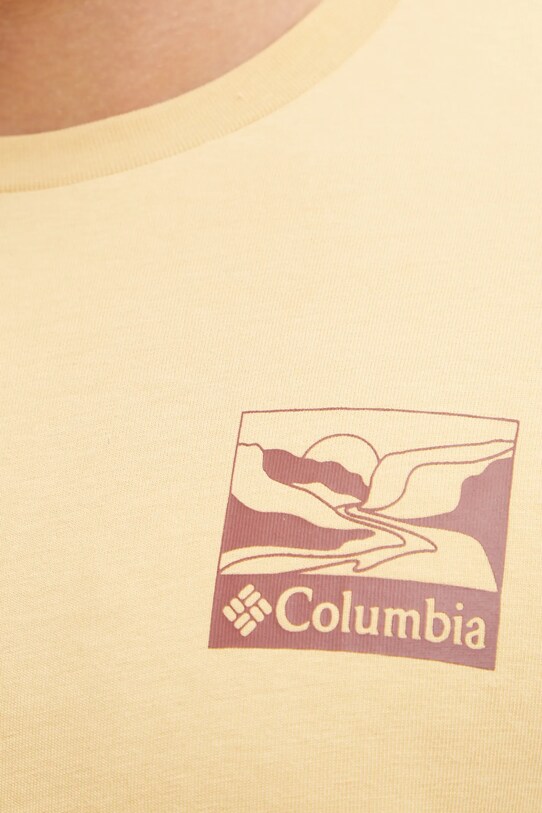 Columbia tricou din bumbac Explorers Canyon 2036451. galben