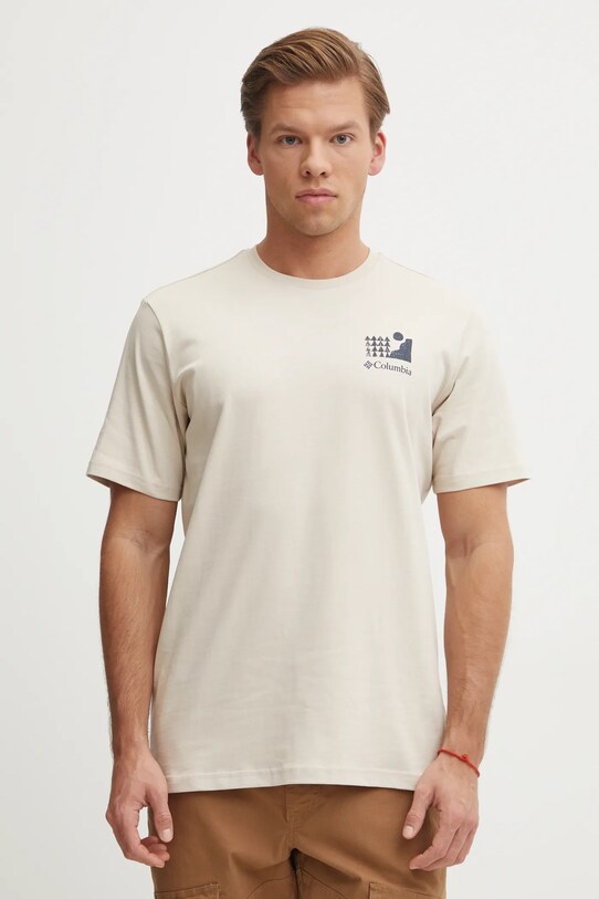 Îmbrăcăminte Columbia tricou din bumbac Explorers Canyon 2036451. bej