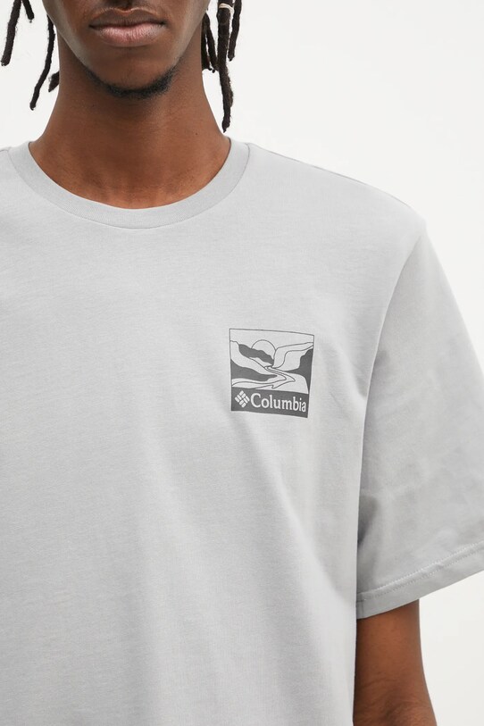 Бавовняна футболка Columbia Explorers Canyon сірий 2036451.