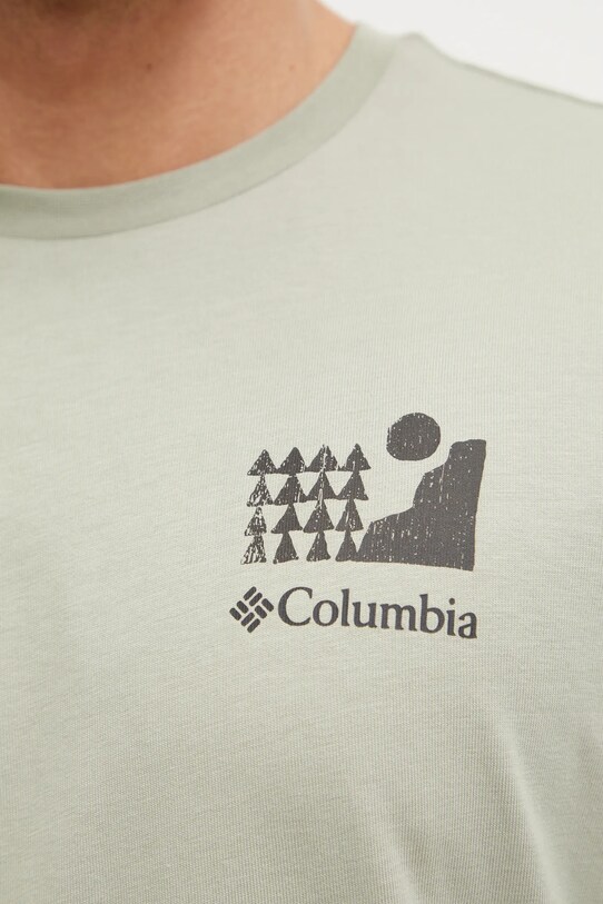 Columbia tricou din bumbac Explorers Canyon 2036451. verde