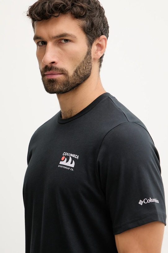 Columbia tricou din bumbac Explorers Canyon negru 2036451.