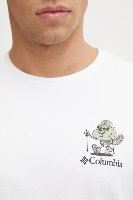 Columbia t-shirt Hageman 2076362 biały