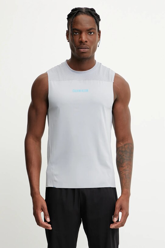 Calvin Klein Performance t-shirt treningowy z elastanem szary LVGMS5K187