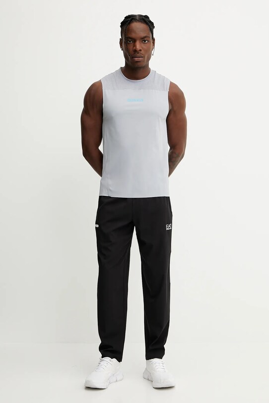 Calvin Klein Performance t-shirt treningowy LVGMS5K187 szary SS25