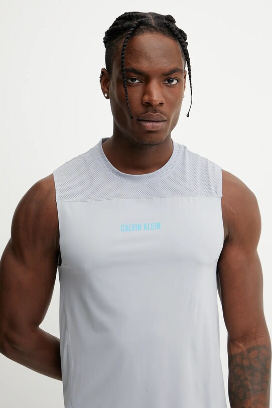 Calvin Klein Performance t-shirt treningowy szary LVGMS5K187
