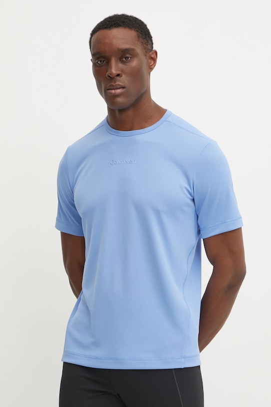 Calvin Klein Performance tricou de antrenament uni albastru LVGMS5K159