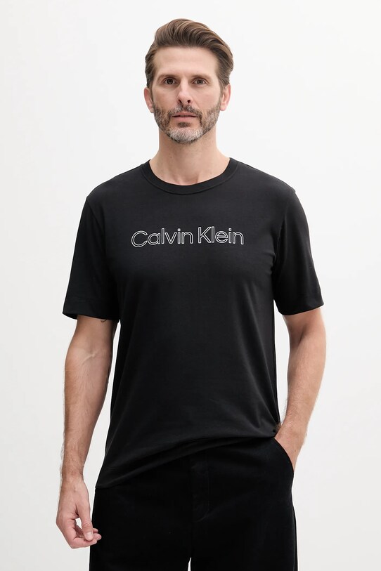 Tričko Calvin Klein Performance potisk černá LVGMS5K164