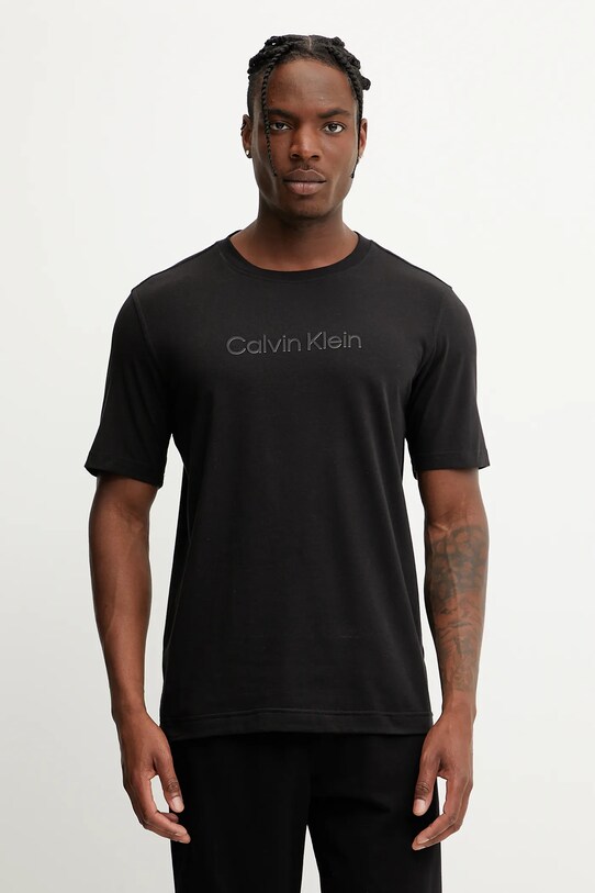 Tričko Calvin Klein Performance s elastanem černá LVGMS5K182