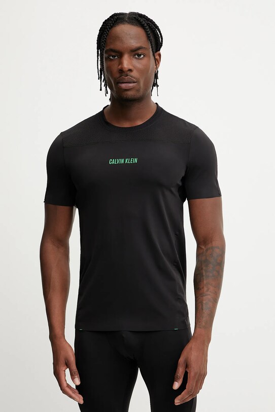 Calvin Klein Performance t-shirt treningowy z elastanem czarny LVGMS5K188