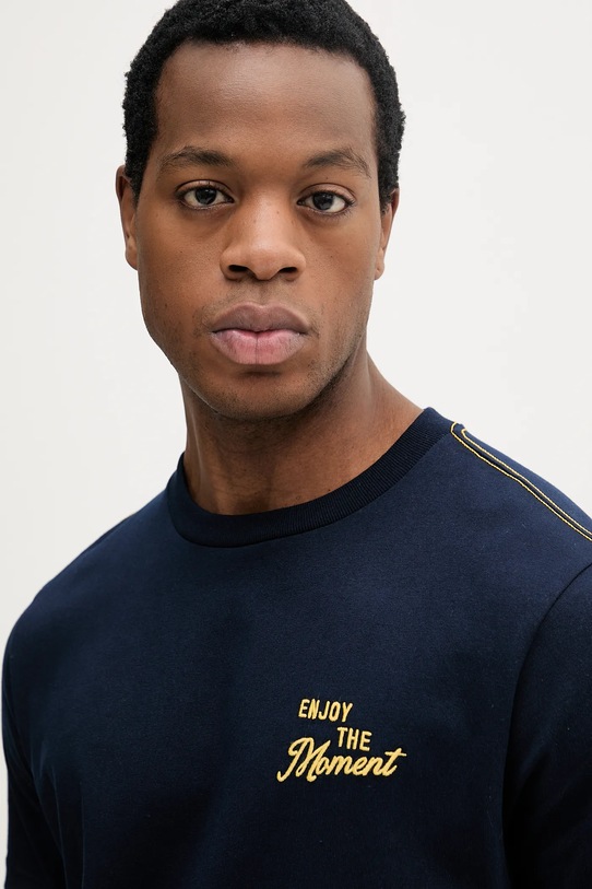 Bavlněné tričko United Colors of Benetton námořnická modř 34BNU10AP