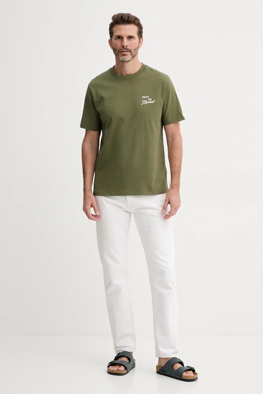 United Colors of Benetton tricou din bumbac 34BNU10AP verde SS25