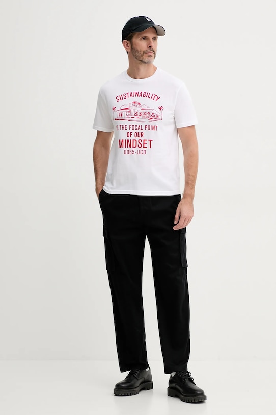 Bavlněné tričko United Colors of Benetton 3I1XU10A4 bílá SS25