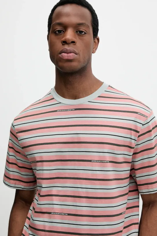 Хлопковая футболка United Colors of Benetton оранжевый 30CXU10A0