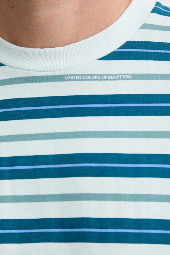 Бавовняна футболка United Colors of Benetton 30CXU10A0 блакитний