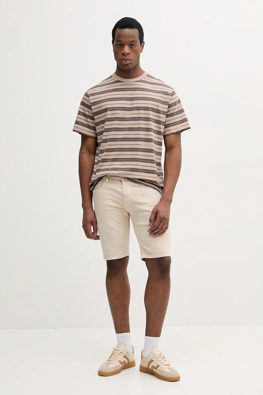 United Colors of Benetton tricou din bumbac 30CXU10A0 maro SS25