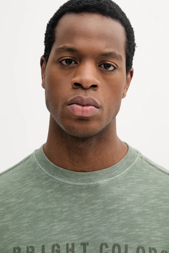 Pamučna majica United Colors of Benetton zelena 3F98U109Y