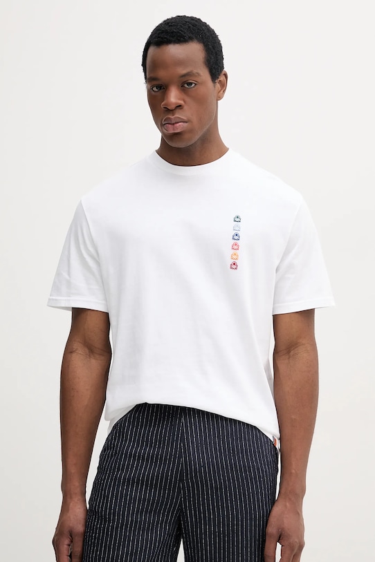 Хлопковая футболка United Colors of Benetton relaxed белый 3BL0U10A1