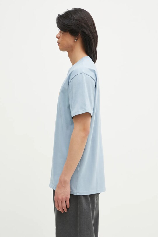 Carhartt WIP cotton t-shirt Chase I026391.2MYXX turquoise SS25
