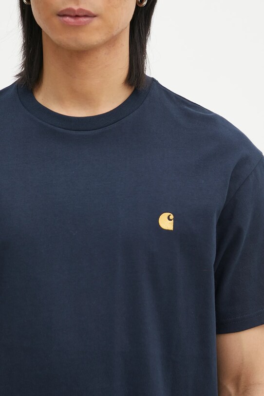 Carhartt WIP t-shirt bawełniany Chase granatowy I026391.2MZXX