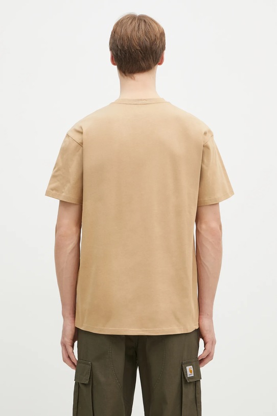 Дрехи Памучна тениска Carhartt WIP Chase I026391.2N1XX бежов