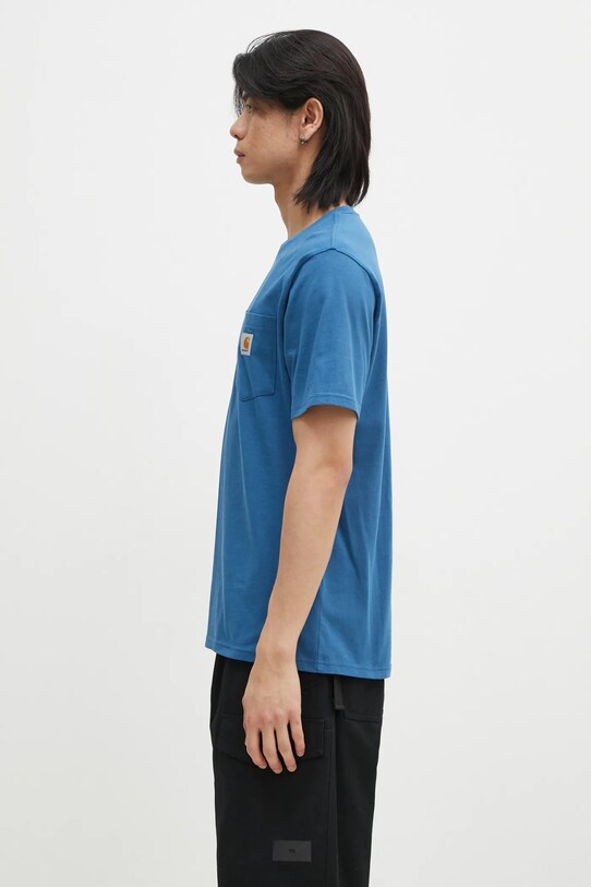 Carhartt WIP t-shirt bawełniany Pocket I030434.2LZXX granatowy SS25