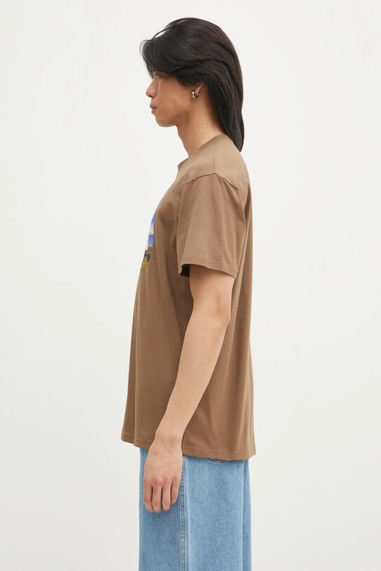 Carhartt WIP t-shirt bawełniany Greatest Flicks I034393.2LTXX brązowy SS25