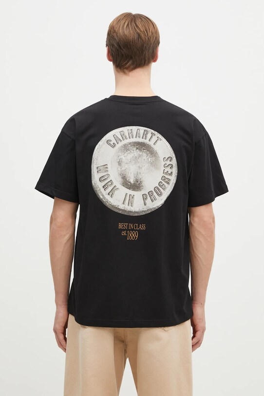 Ρούχα Βαμβακερό μπλουζάκι Carhartt WIP Best In Class I034397.89XX μαύρο