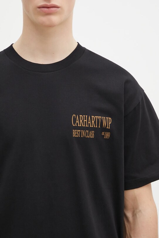 Βαμβακερό μπλουζάκι Carhartt WIP Best In Class μαύρο I034397.89XX