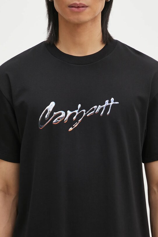 Carhartt WIP t-shirt bawełniany Drip Script czarny I034405.89XX