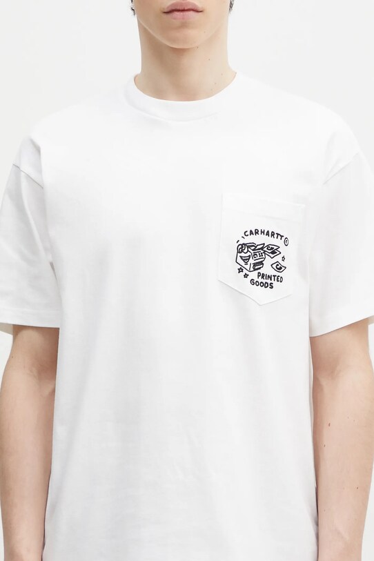 Хлопковая футболка Carhartt WIP Fragments Pocket белый I034407.00AXX