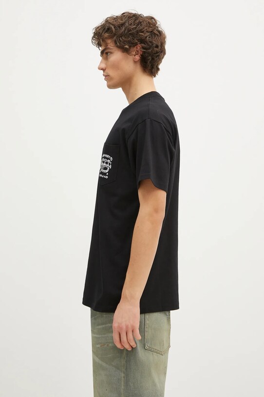 Бавовняна футболка Carhartt WIP Fragments Pocket I034407.0D2XX чорний SS25