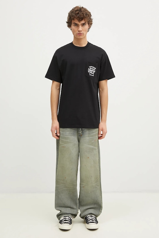 Carhartt WIP cotton t-shirt Fragments Pocket I034407.0D2XX black