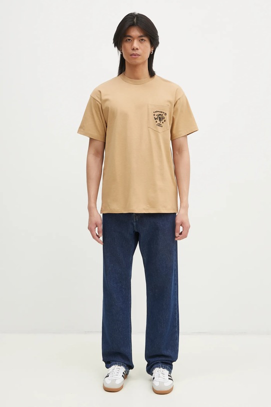 Carhartt WIP cotton t-shirt Fragments Pocket I034407.0IAXX green