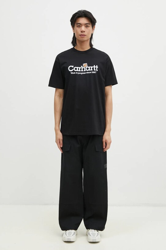 Carhartt WIP cotton t-shirt Label Script I034421.89XX black