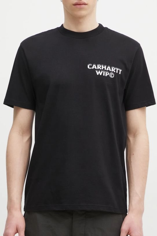 Хлопковая футболка Carhartt WIP Ice чёрный I034436.89XX