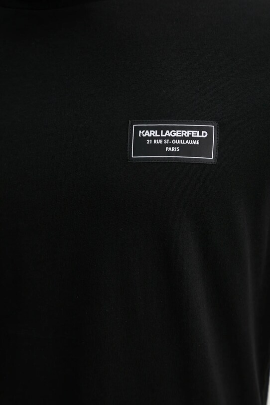 Памучна тениска Karl Lagerfeld 552224.755052 черен