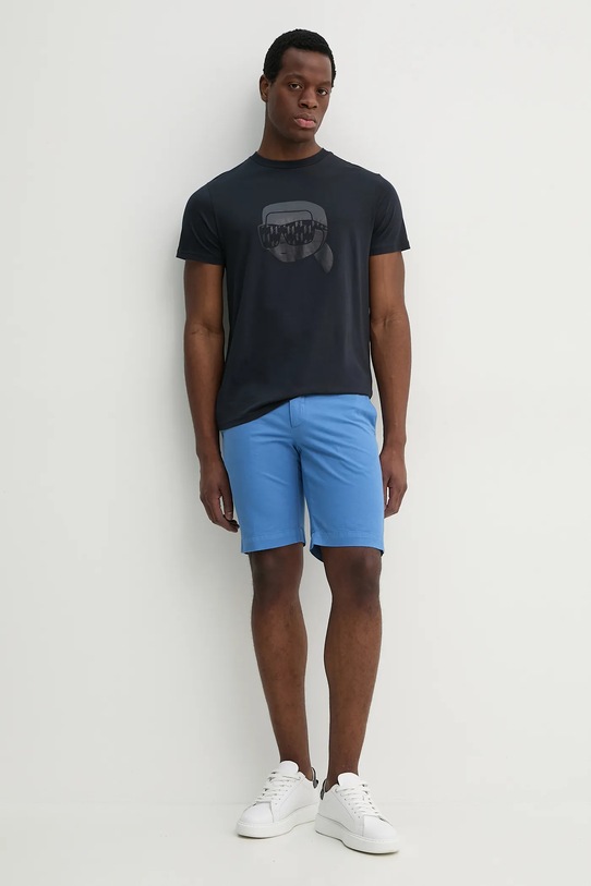 Karl Lagerfeld tricou din bumbac 552251.755076 bleumarin SS25