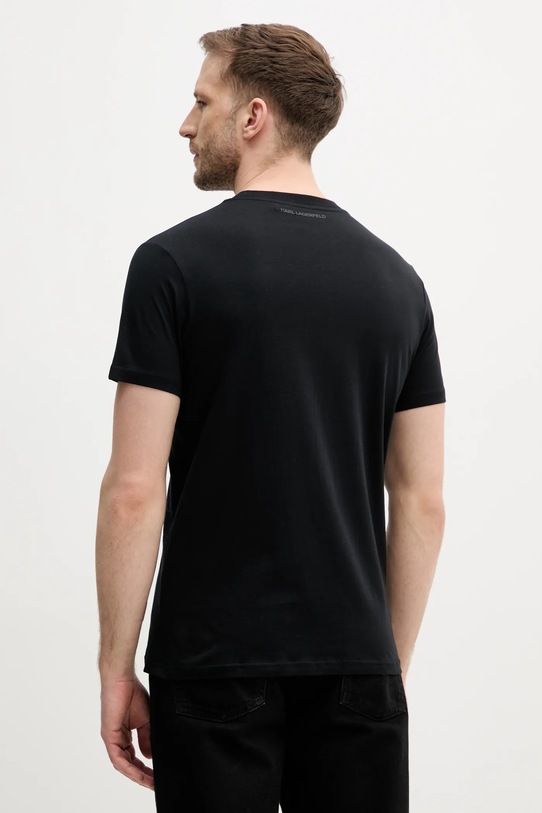 Oblečenie Bavlnené tričko Karl Lagerfeld 552251.755076 čierna
