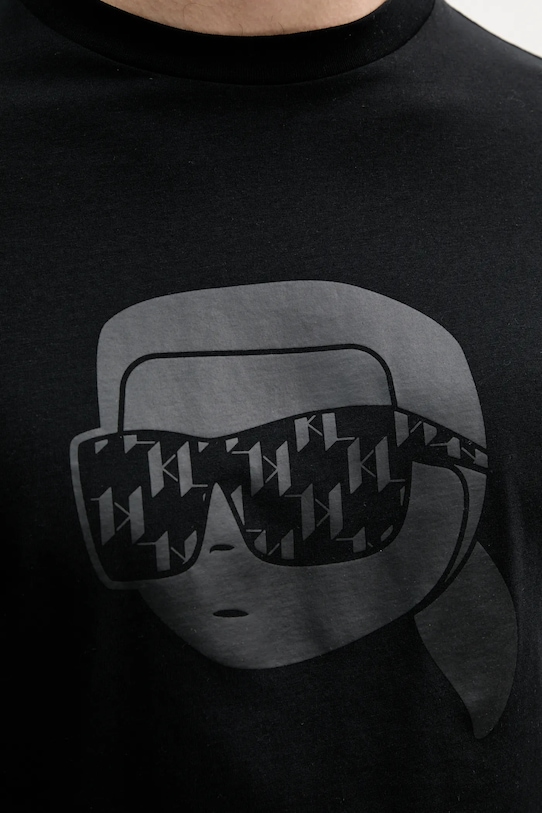 Bavlnené tričko Karl Lagerfeld 552251.755076 čierna