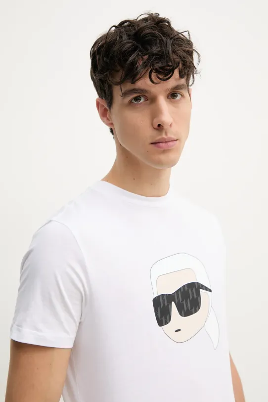 Karl Lagerfeld tricou din bumbac alb 552251.755073