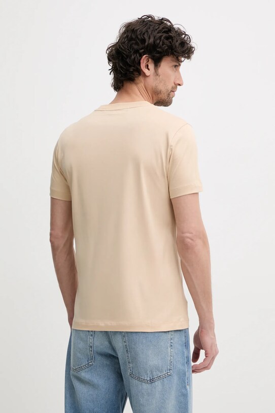 Βαμβακερό μπλουζάκι Karl Lagerfeld 552241.755067 μπεζ SS25