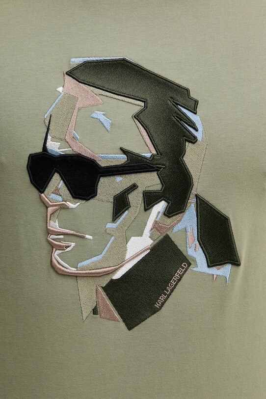 Karl Lagerfeld t-shirt bawełniany 552241.755067 zielony