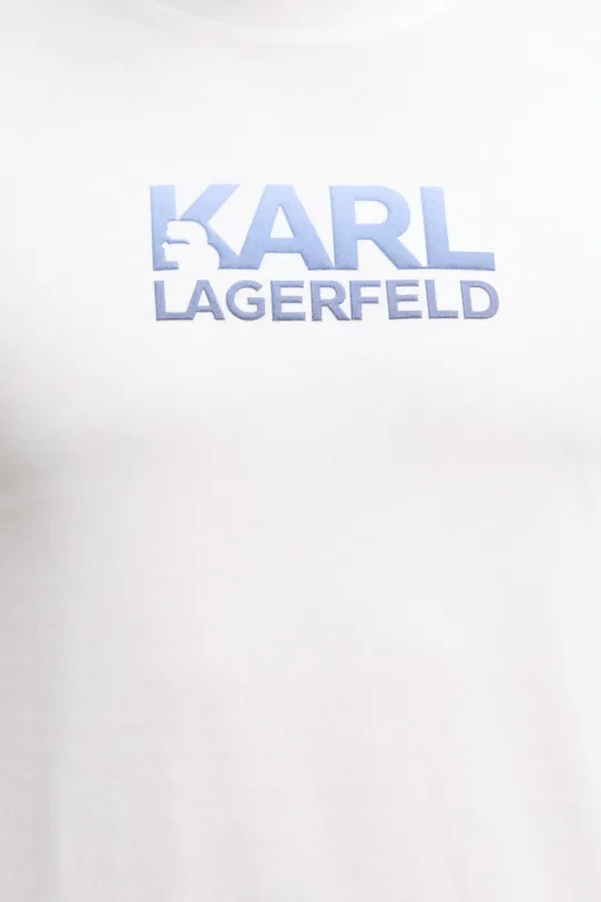 Памучна тениска Karl Lagerfeld бял 552241.755064