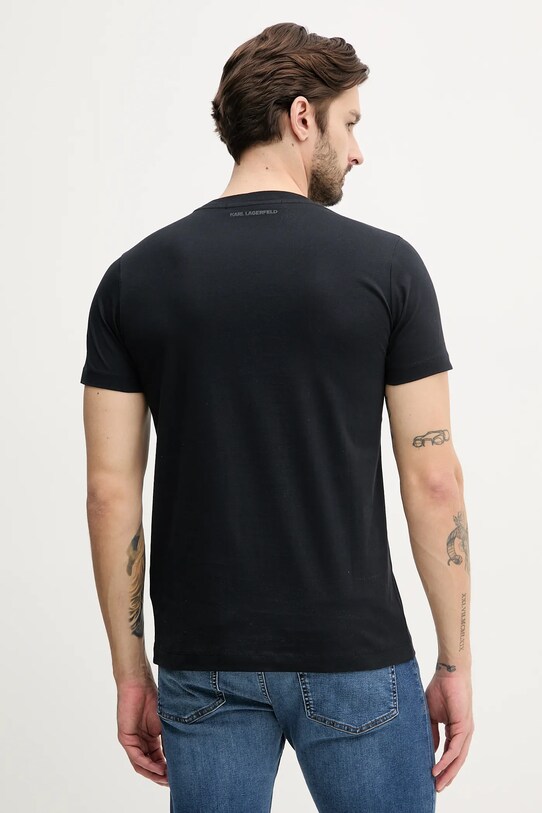 Îmbrăcăminte Karl Lagerfeld tricou din bumbac 552241.755064 bleumarin