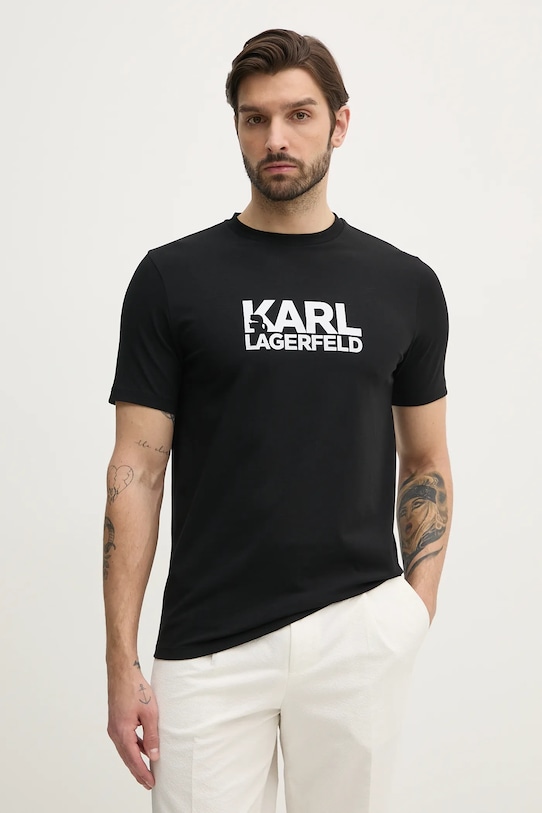 Tričko Karl Lagerfeld potlač čierna 552235.755087